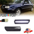 Smoked White LED Front Bumper Side Marker Lights for VW MK4 Golf R32 GTI (1999–2006)
