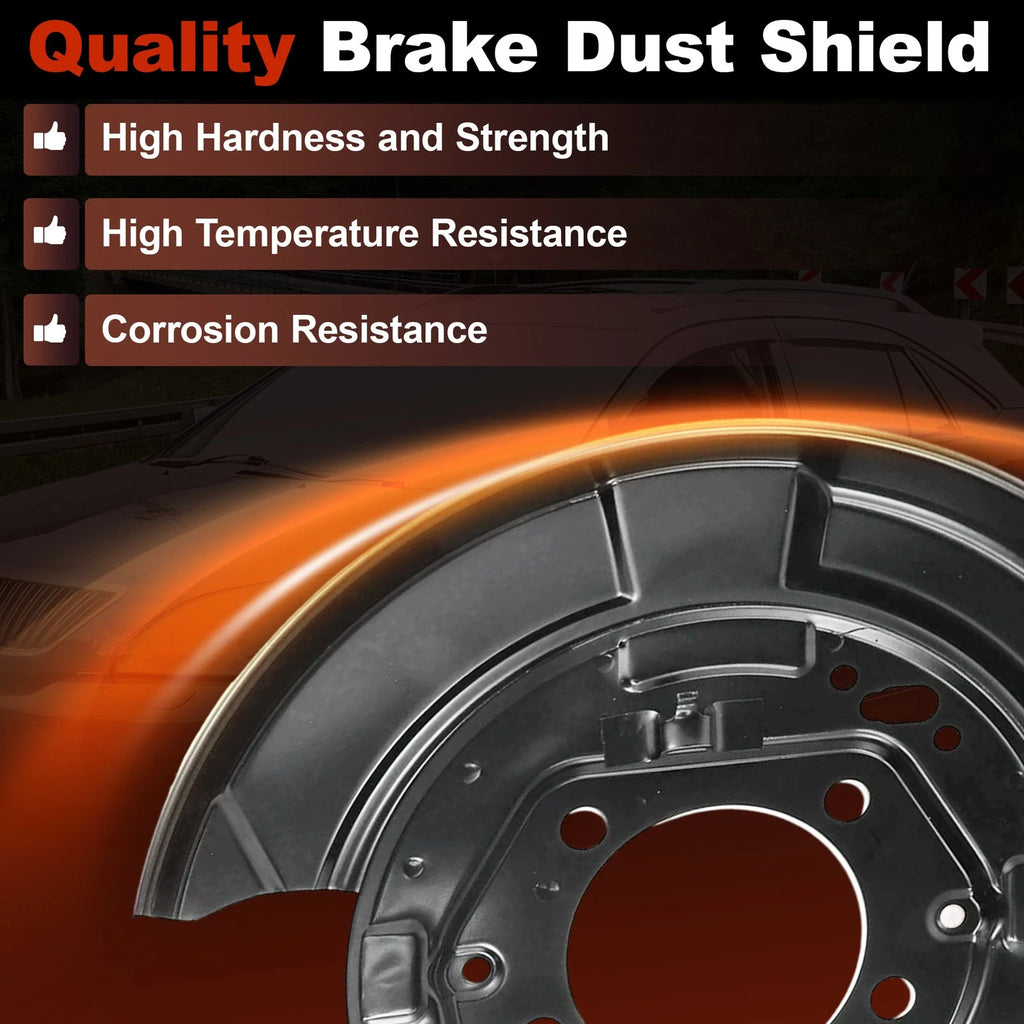 Rear Left Right Brake Dust Shield for Toyota Highlander, Lexus RX400h (2001–2007)