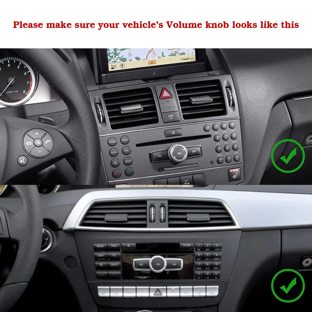 Center Volume Switch Button Knob Ring for Mercedes A B C CLA W204 W246 C117 (2012-2018)