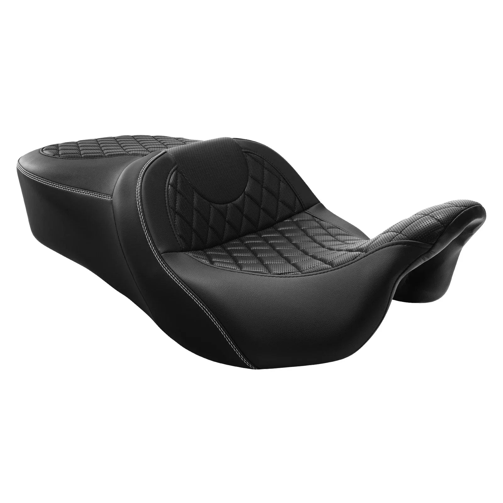 Front Rear Seat Fit for Harley Touring Road Glide (2009-2023) Black