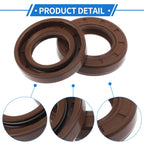 2X Oil Seal Rotary Shaft Seal FKM Rubber 20x35x7mm for Various Models