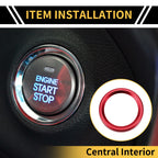 Engine Start Stop Button Switch Knob Cover Ring for Ford Maverick (2022) Red