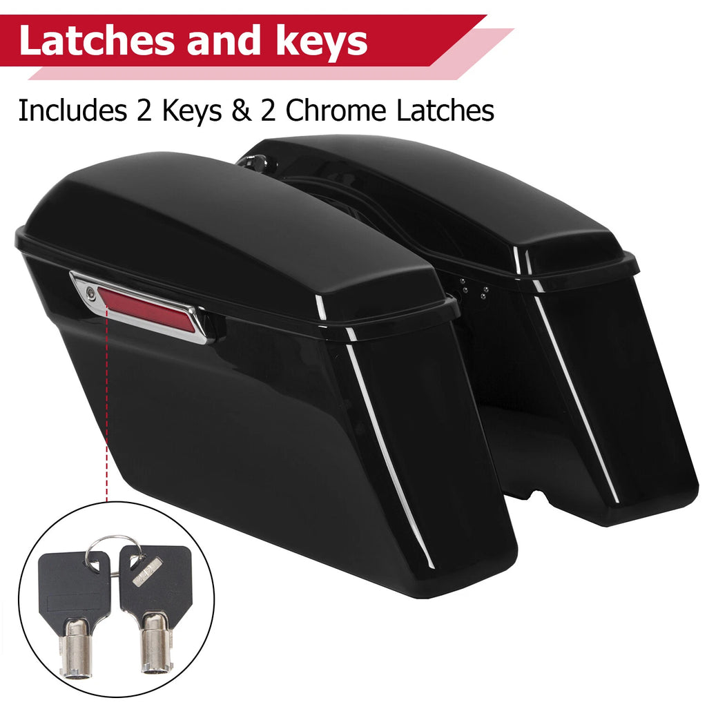Saddle Bags with Conversion Bracket for Harley Softail Heritage