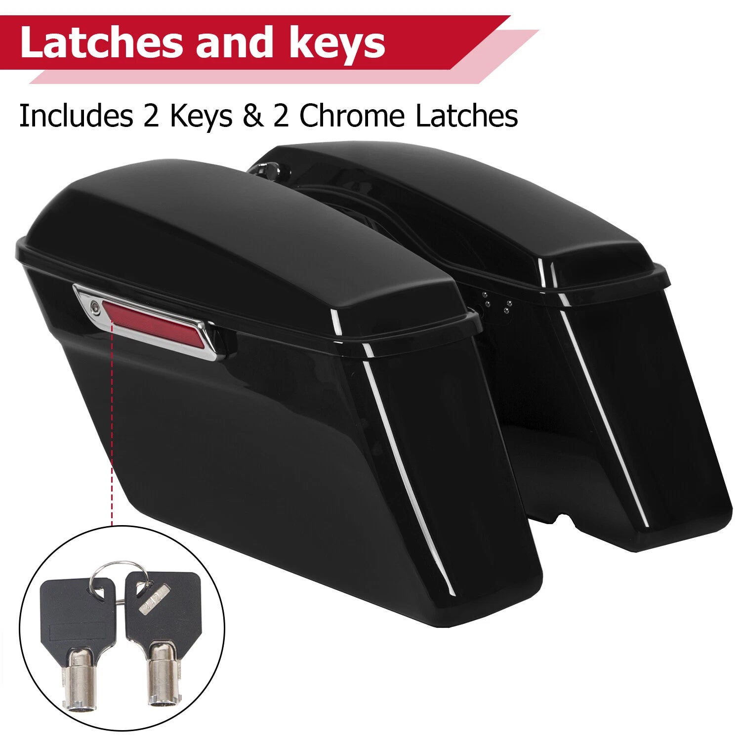 Saddle Bags with Conversion Bracket for Harley Softail Heritage
