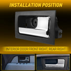 Inside Door Handle for Ford F-150  Black Housing Chrome Lever
