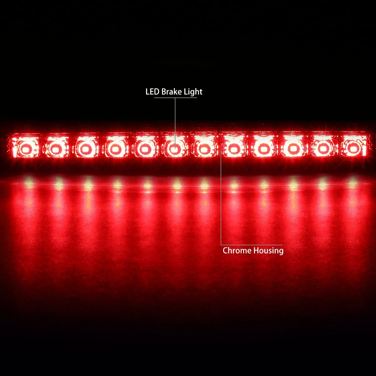 LED Third Tail Brake Light Lamp Chrome for Buick Encore Chevy Trax (2013–2018)