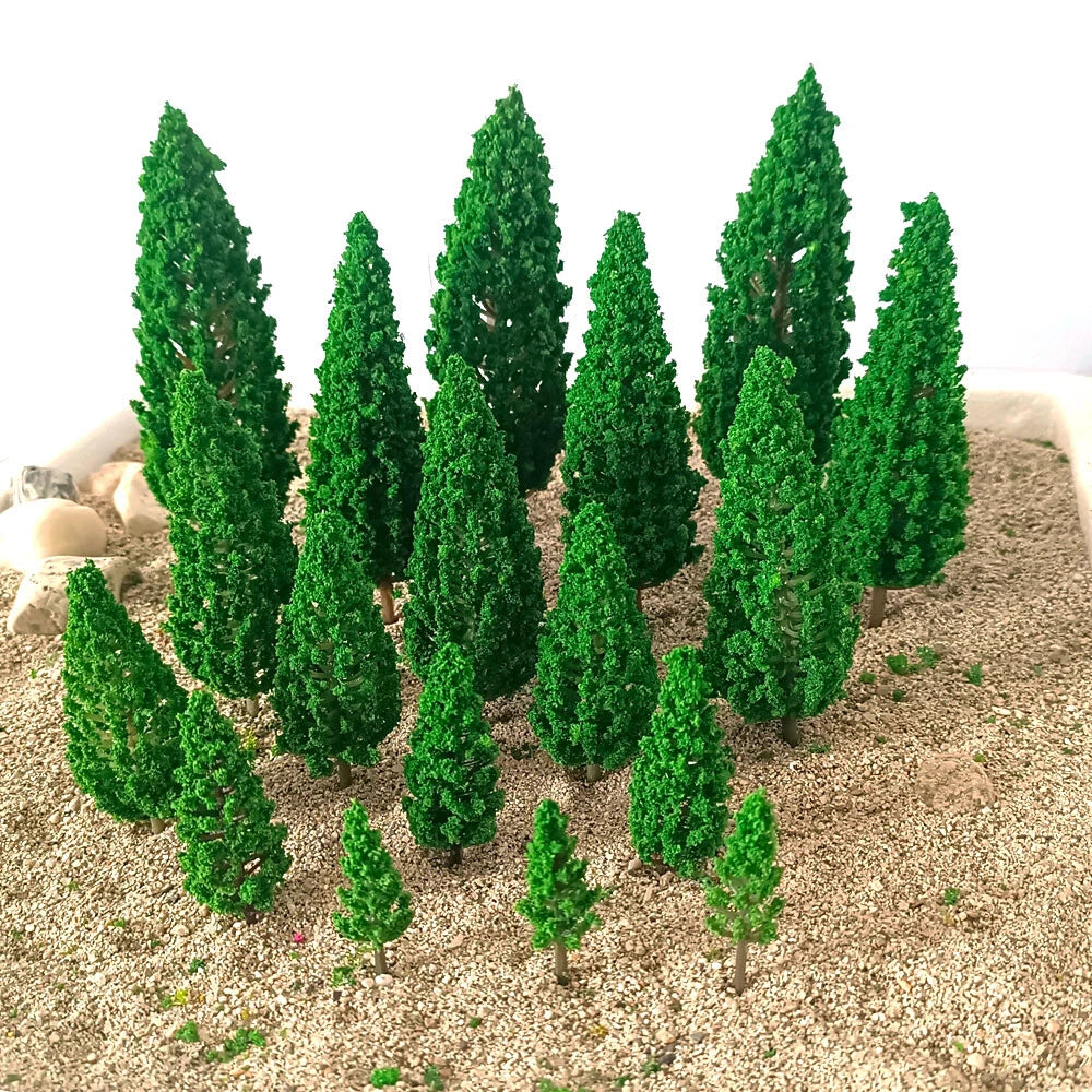 18Pcs Model Tree Layout Scenery for Train Railway Wargame