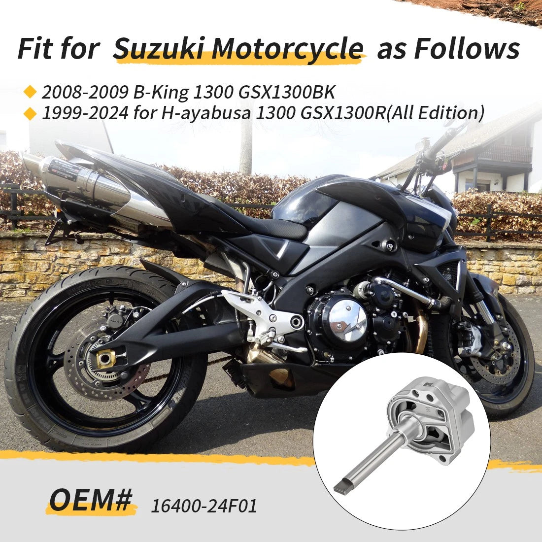 Oil Pump Assembly for Suzuki GSX-1300R Hayabusa (1999–2024), B-King (2008–2009)
