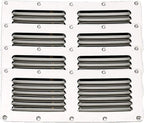 4X Stainless Steel Louvered Vent Grill Cover 4.5" X 9" for Automotive
