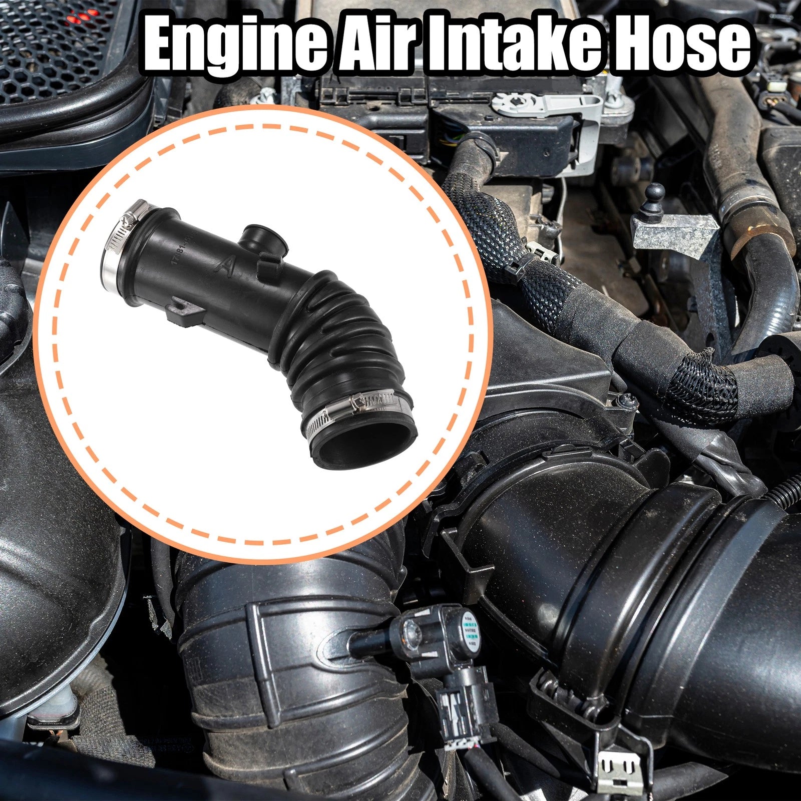 Air Intake Hose for Toyota Corolla (1993–1995) No. 1788115180 Black