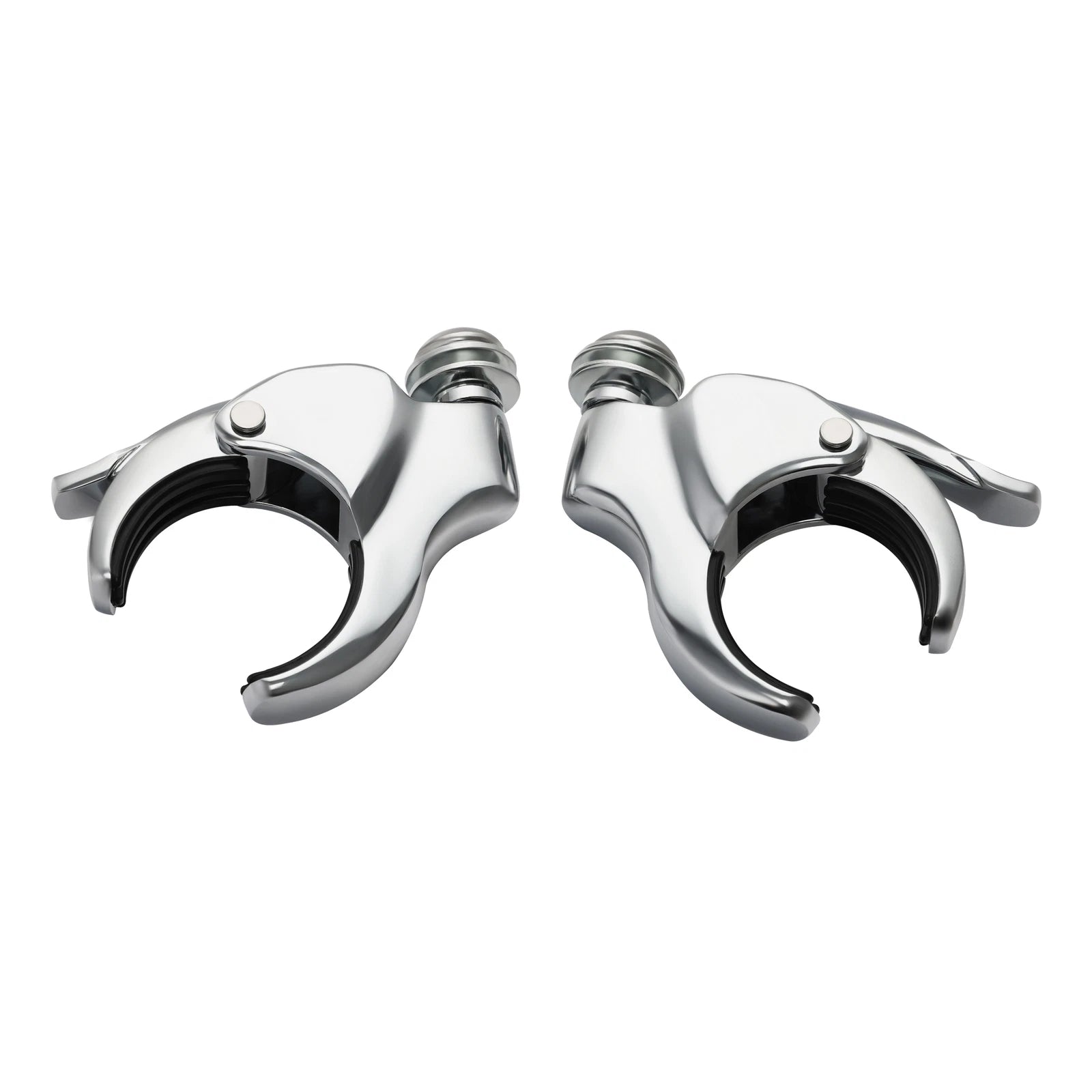 49mm Detachable Windshield Clamps for Harley Fat Street Bob (2018–2025) Chrome