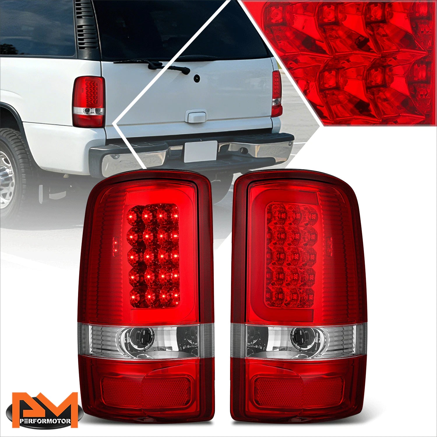 3D LED C-Bar Tail Light Brake/Stop Lamp for Chevy Tahoe/GMC Yukon (2000–2006)