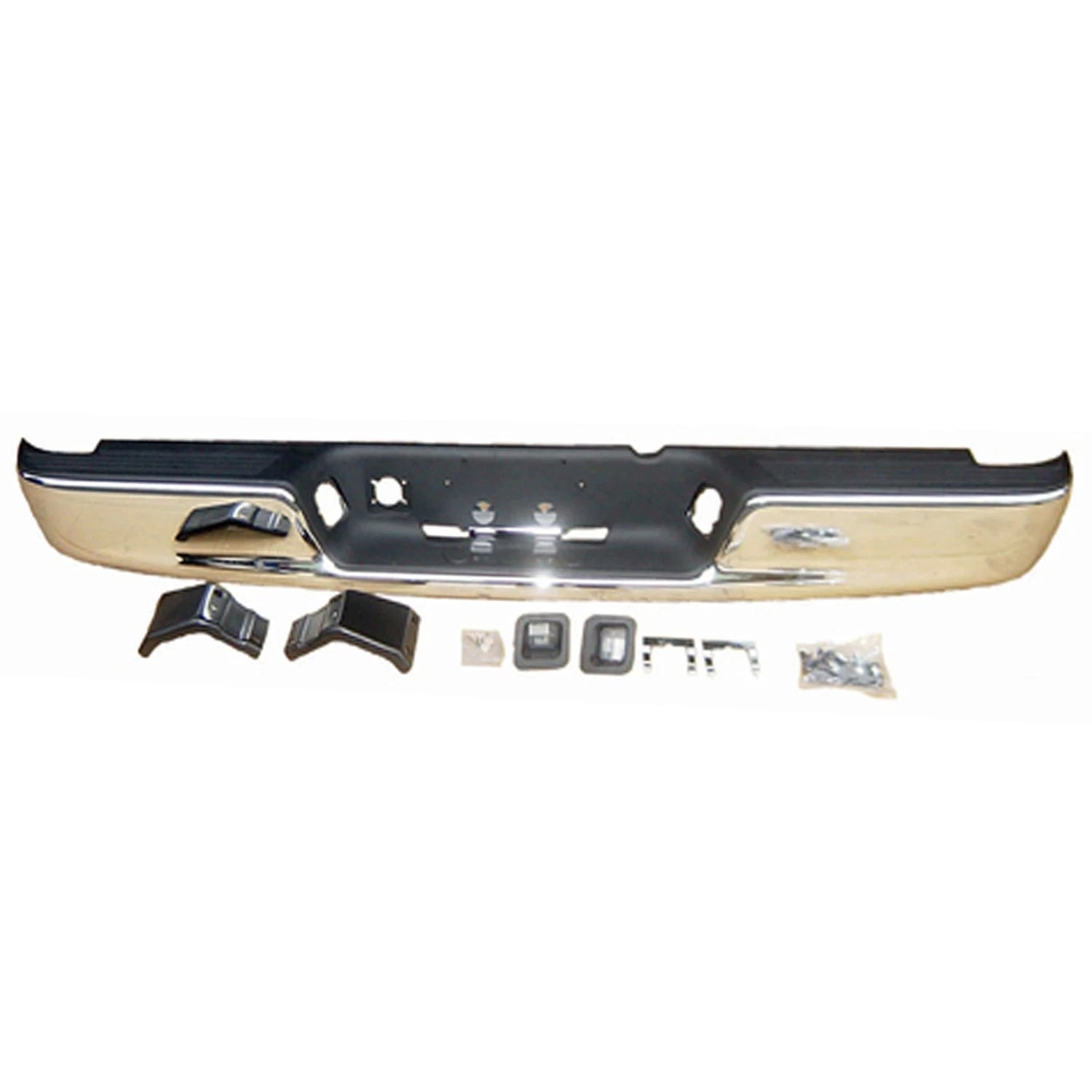 Replacement Rear Step Bumper Assembly Chrome Steel for See Compatibility Chart