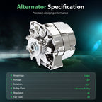 110Amp Alternator with Pulley for Chevrolet 327-350-396-427-454 (1972–1986)