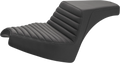 SADDLEMEN Step-Up Seat for Indian Chief (2014–2023) - Front Tuck-n'-Roll/Rear Smooth - Black