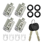 4 Pcs Door Lock Cylinder & 2 Keys for Chevrolet Express 1500 2500 3500 (2001-2010)