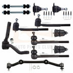 12Pcs Front Ball Joint Suspension Kit for Chevrolet Blazer S10 & GMC Jimmy (1995–2005)