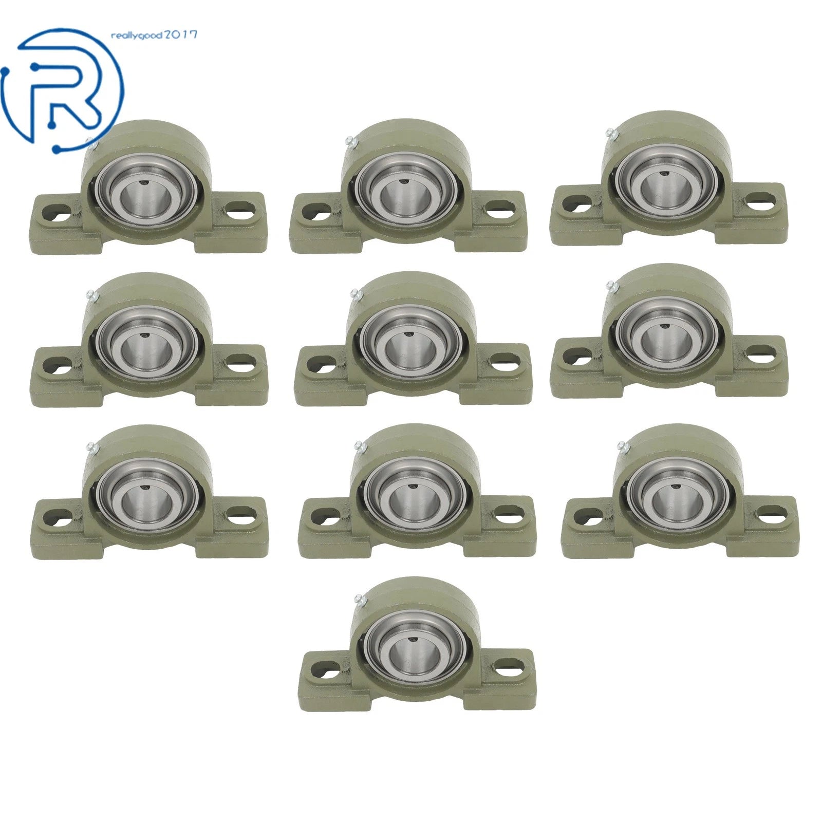 10-Pack Pillow Block Bearing UCP207-20 for Various Applications (1-1/4" Bore)