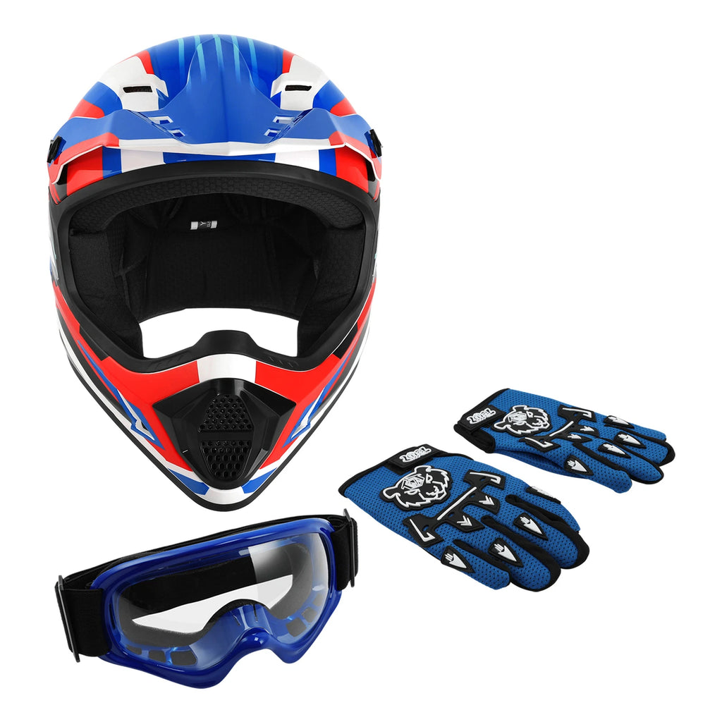 Youth Motocross Full Face Helmet for Dirt Bike ATV UTV