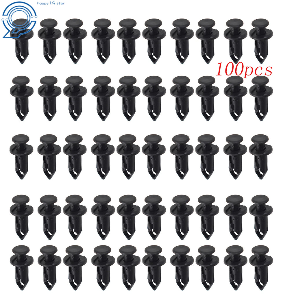 100pcs Push Pin Retainer Clips for Honda ATV (Fits 8mm)