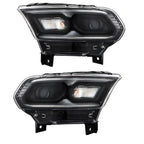 LED Headlight Assembly for Dodge Durango (2021–2023) Black with Halogen Turn Signal