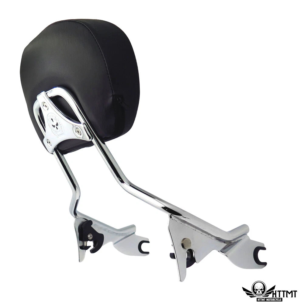 Chrome Backrest Sissy Bar Docking for Harley Touring Street Glide FLHX (1997–2008)