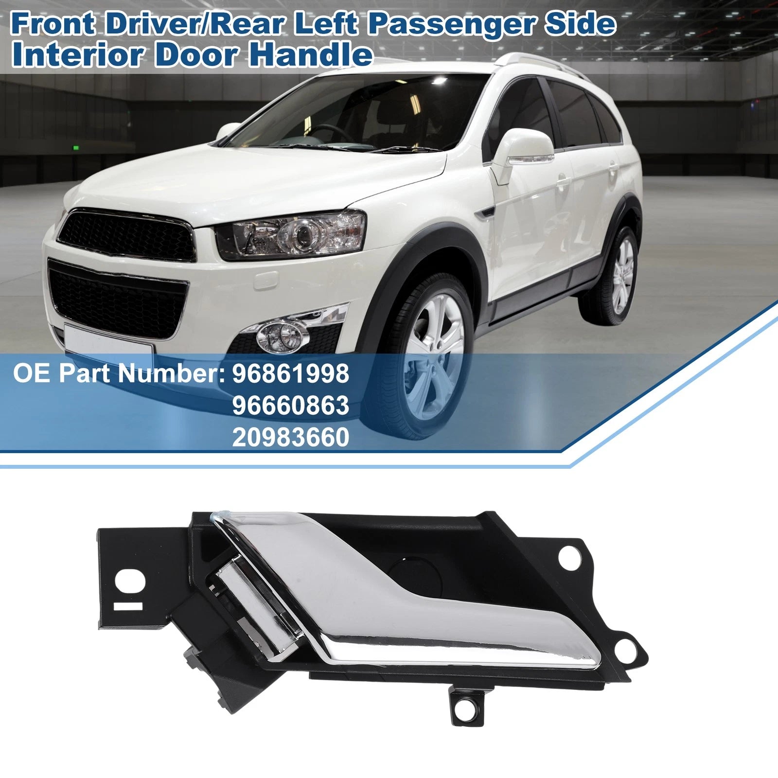 Interior Door Handle for Chevrolet Captiva Sport (2012–2017) No.96861998 Black Silver Tone