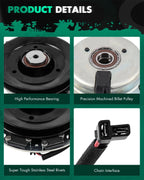 Electric PTO Clutch for Dixie Chopper 500012 (New Bearing Upgrade)