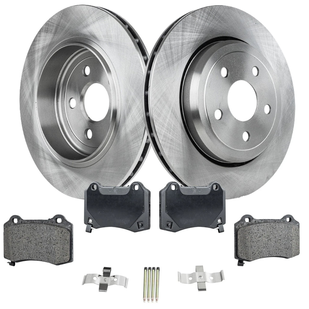 Rear Brake Disc Rotors and Pads Kit for Dodge Durango Jeep Grand Cherokee (2020–2021)