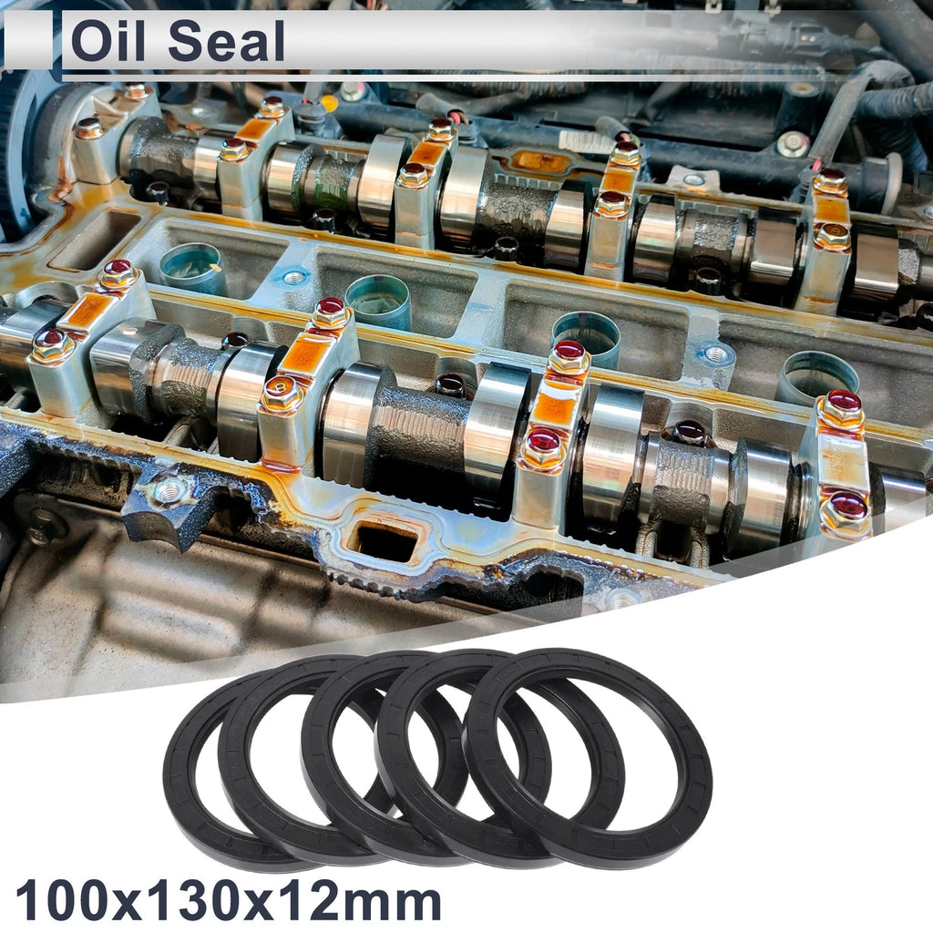 Set of 5 Oil Seal Rotary Shaft Seal NBR Rubber 100x130x12mm