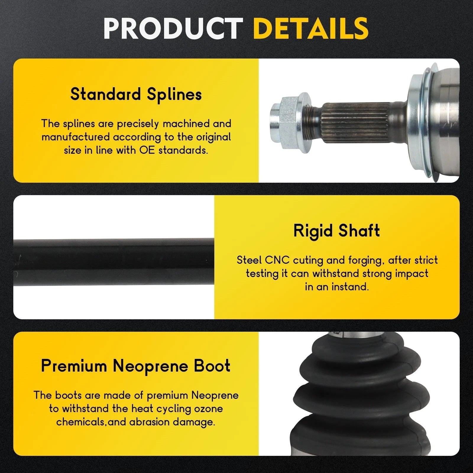 CV Axle Shaft Assembly for Honda Ridgeline, Acura MDX (2016–2024)