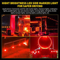 10X Red LED Strobe Steady Side Marker Lights for Cab Roof (Dual Function)