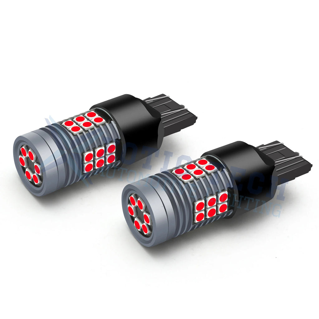Strobe High Power Red LED Turn Signal Brake Stop Tail Light Bulbs for 2004-2016