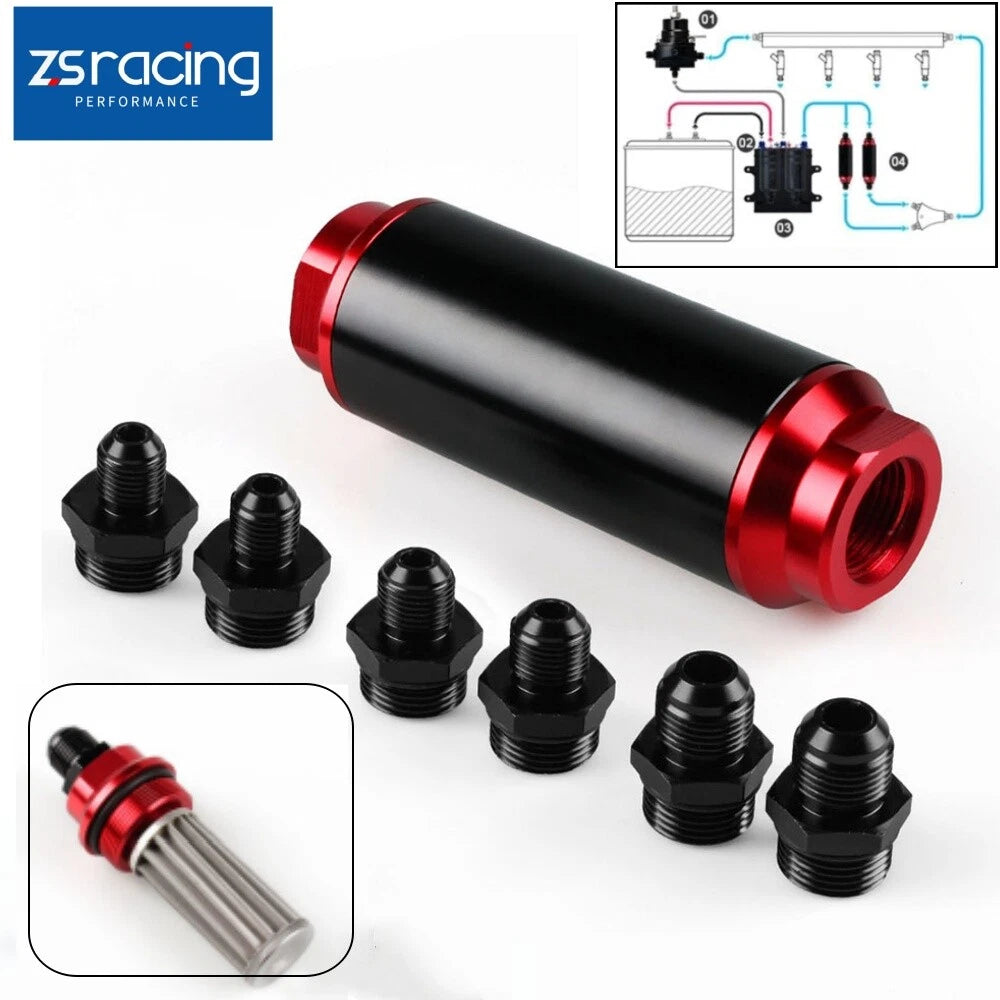 Inline Fuel Filter for Turbo Applications (6AN, 8AN, 10AN)