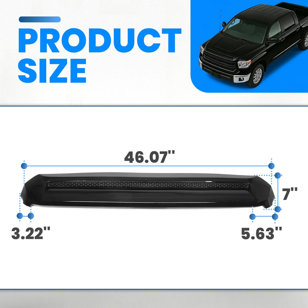 Gloss Black Hood Bulge Molding Grille Trim for Toyota Tundra (2014–2021)