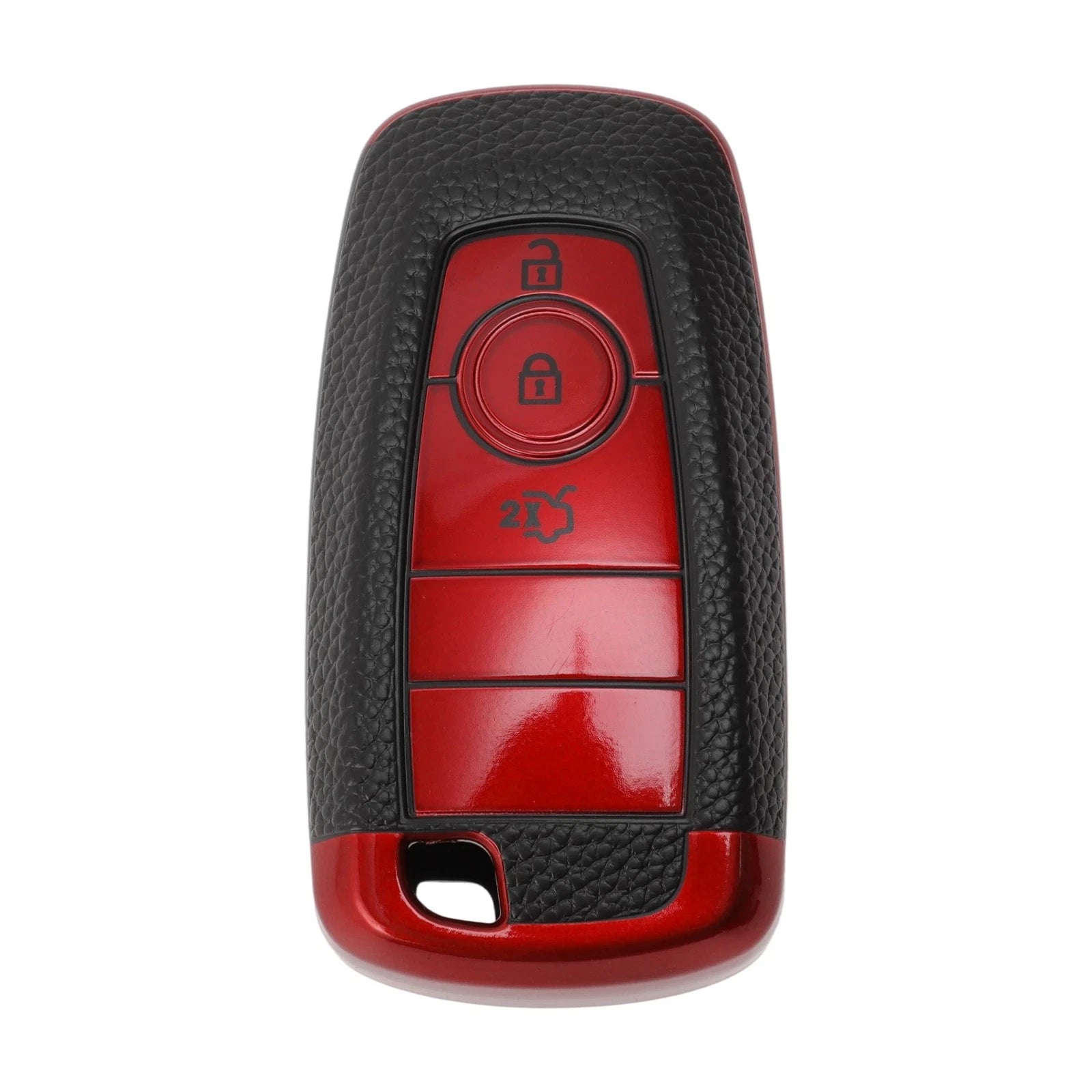 Red TPU Silicone Key Fob Shell Cover for Ford Mondeo (2015–2021)