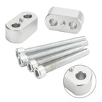 Silver Risers for Tiger 1200 & Explorer XR XRx XRx Low XRt XCx XCa (2010–2020)