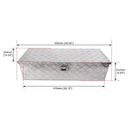 39" Aluminum Tool Box for Truck Pickup Trailer Flatbed Storage with Key Lock