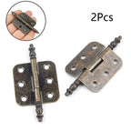 2X Butt Hinge for Wooden Box Cabinet Door (Antique Bronze)