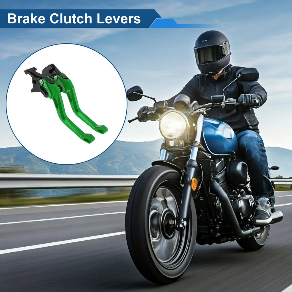 6 Position Adjustable Brake Clutch Levers for Suzuki GSX8S (2023–2025) Green