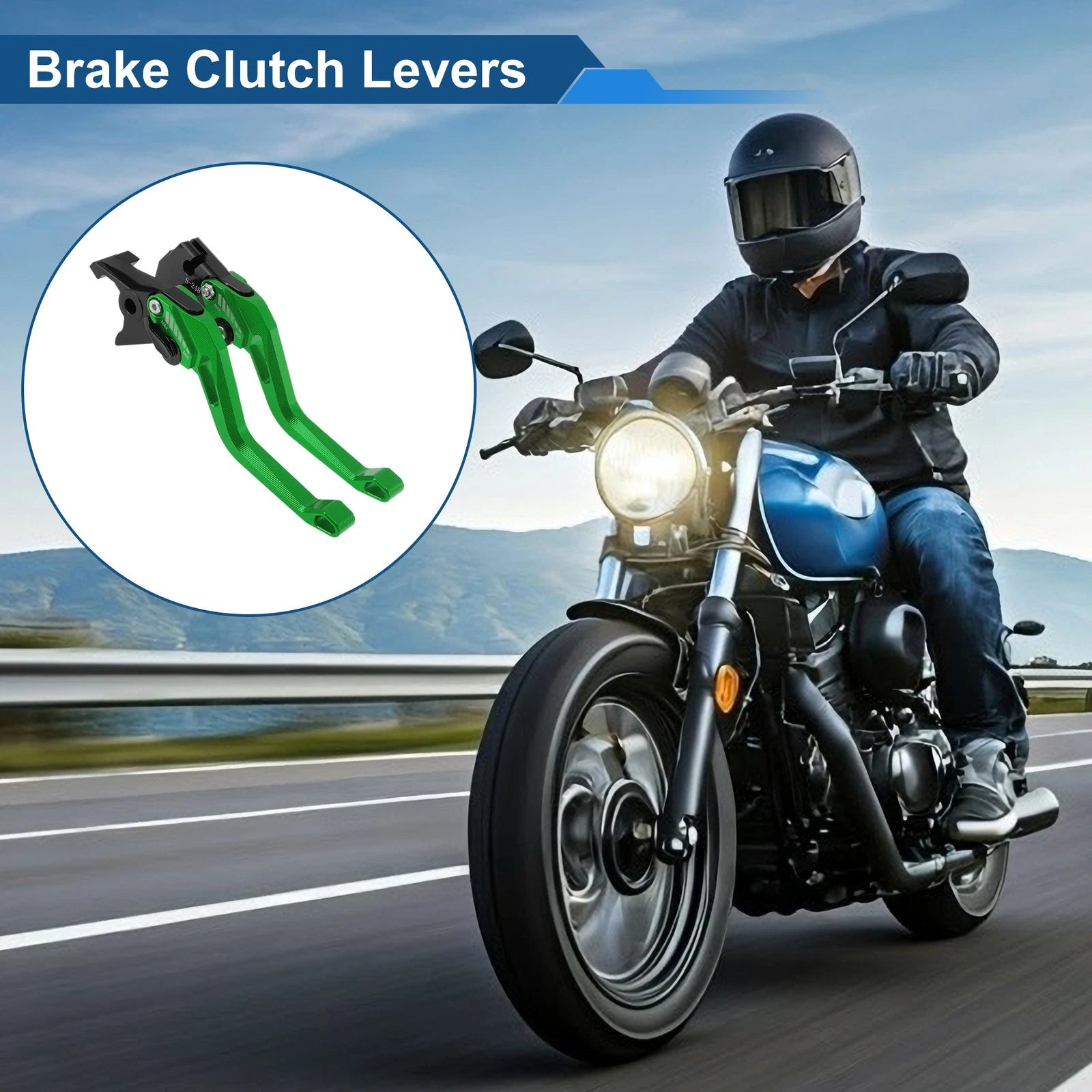 6 Position Adjustable Brake Clutch Levers for Suzuki GSX8S (2023–2025) Green