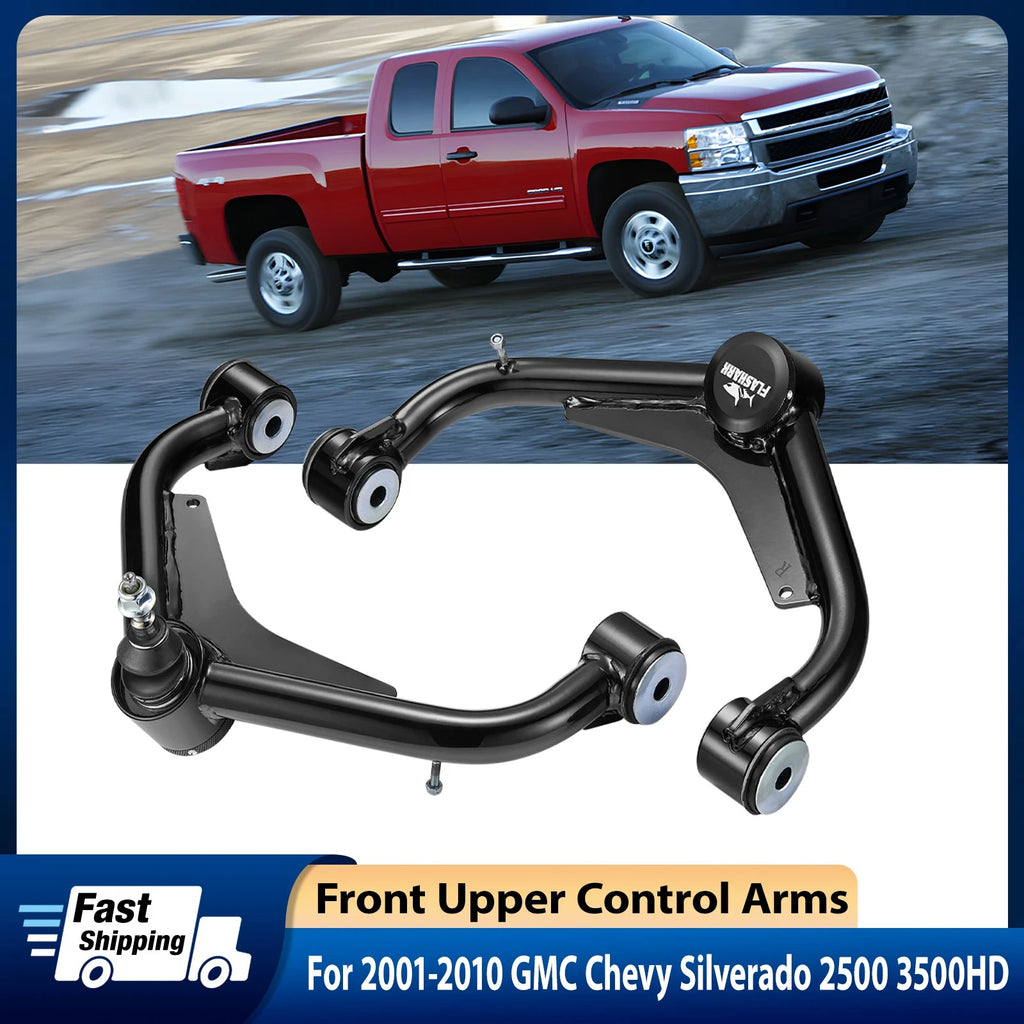 2-4" Lift Front Upper Control Arms for GMC Chevy Silverado 2500 3500HD (2000–2010)