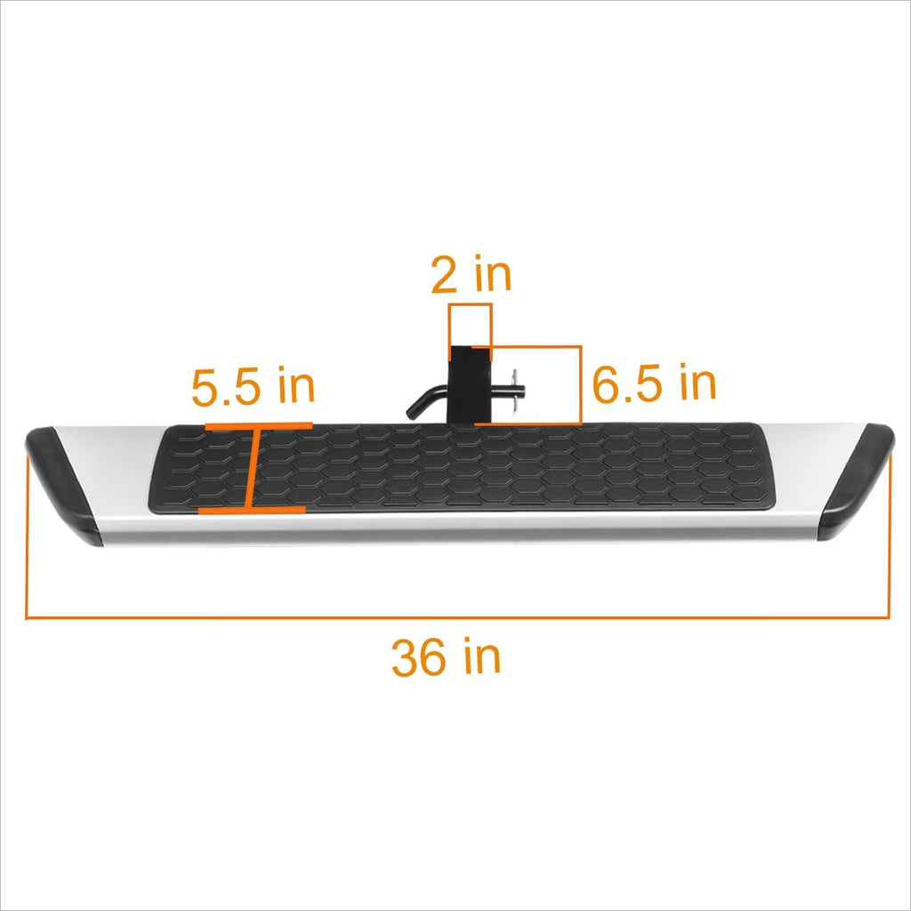 Flat Trailer Towing Hitch Step Bar for Universal Fit (36"W x 5.5"L)
