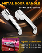 Set of 4 Chrome Door Handles for Chevy C10 C20 C30 GMC K1500 (1967–1972)