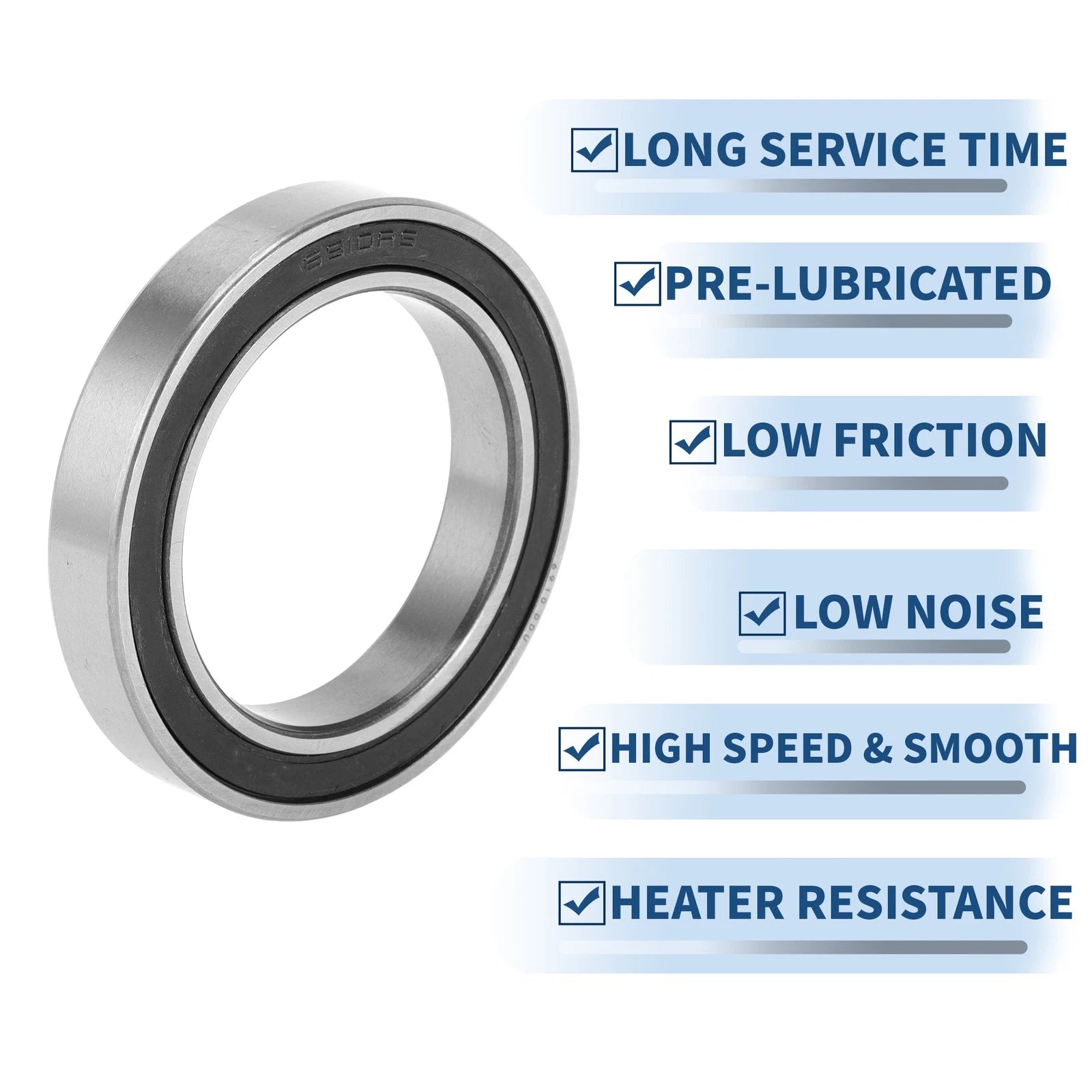 Deep Groove Ball Bearing 6910DDU for Scooter Skateboard (50x72x12mm)