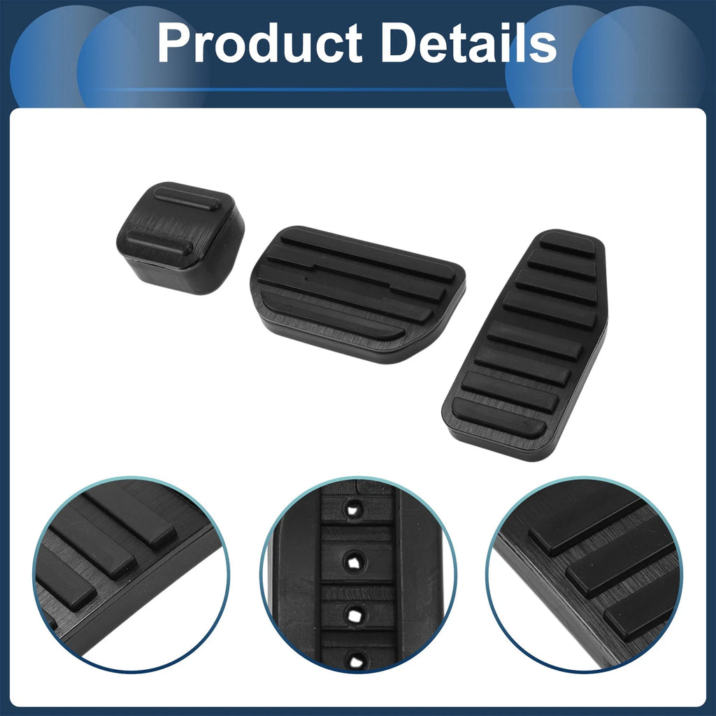 3Pcs Accelerator Pedal Covers for Suzuki Hustler MR52S (2014–2023) Black