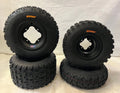 Set of 2 DWT A5 Black Rims Wheels for Yamaha YFZ450 Raptor 700 Banshee 350