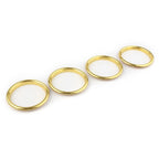 Set of 4 Air Vent Outlet Ring Covers for Audi A3 8V (2012–2019) Stainless Steel Yellow