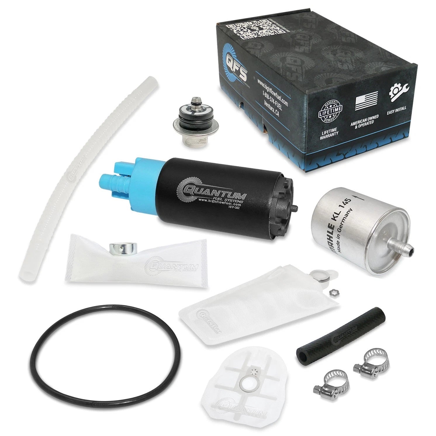 QFS Fuel Pump + Genuine Mahle Fuel Filter + Reg for BMW R1150R (2000–2006)