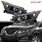 Pair Headlights for Nissan Rogue (2020–2022) Halogen with LED